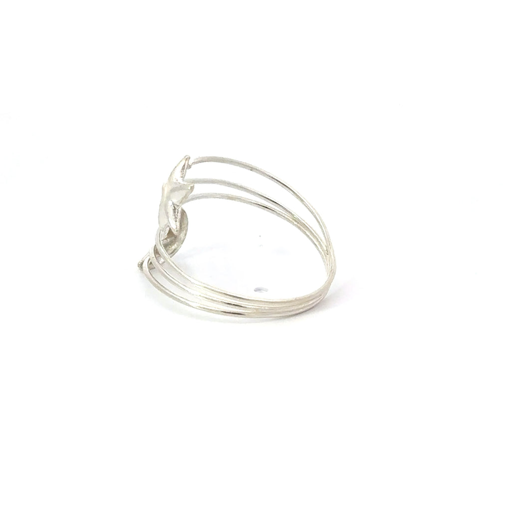 MOON AND STAR STERLING SILVER RING