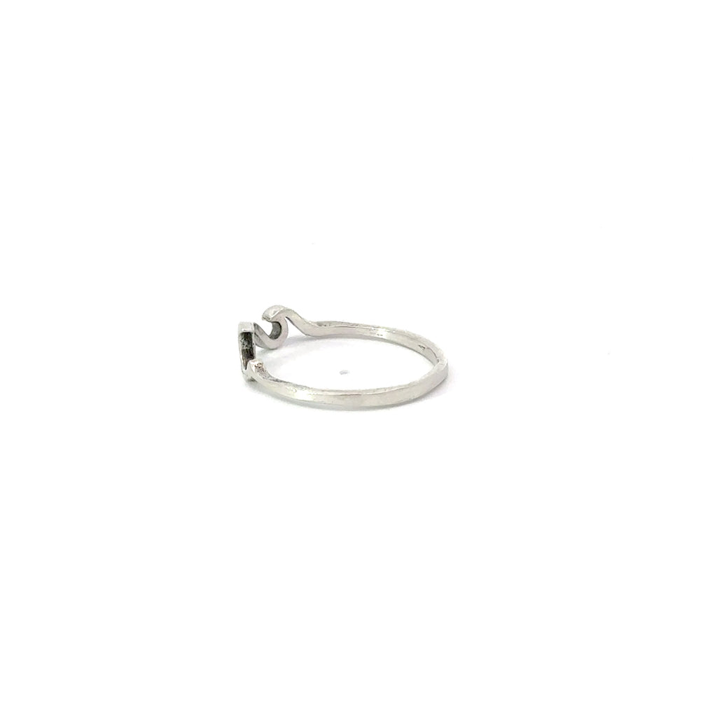Sterling silver wave ring