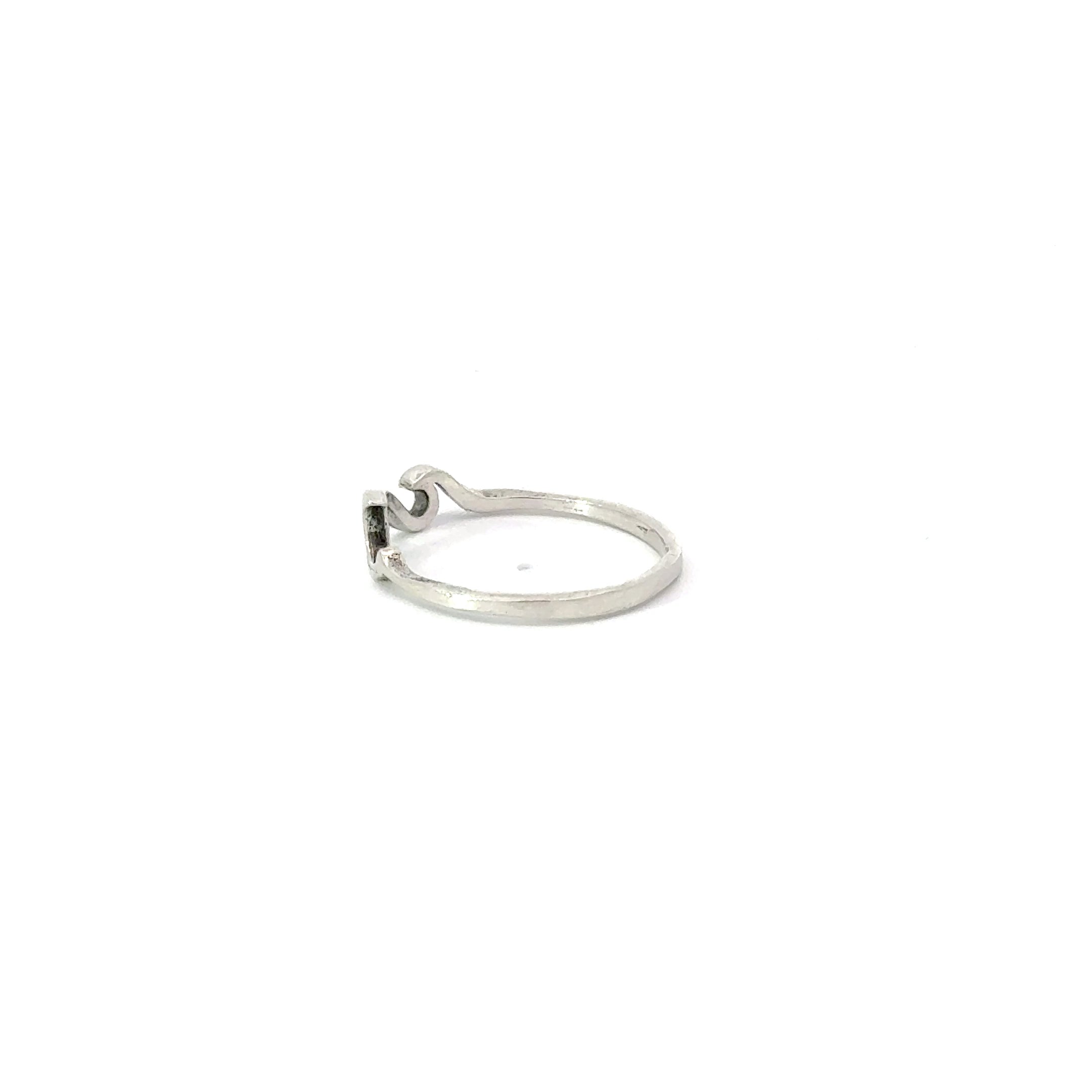 Sterling silver wave ring