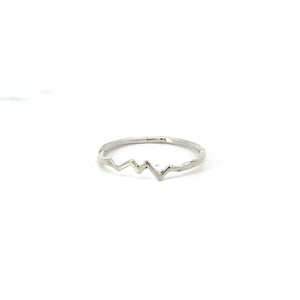 HEARTBEAT STERLING SILVER RING