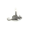 A sterling silver ring featuring a seahorse design with intricate details.