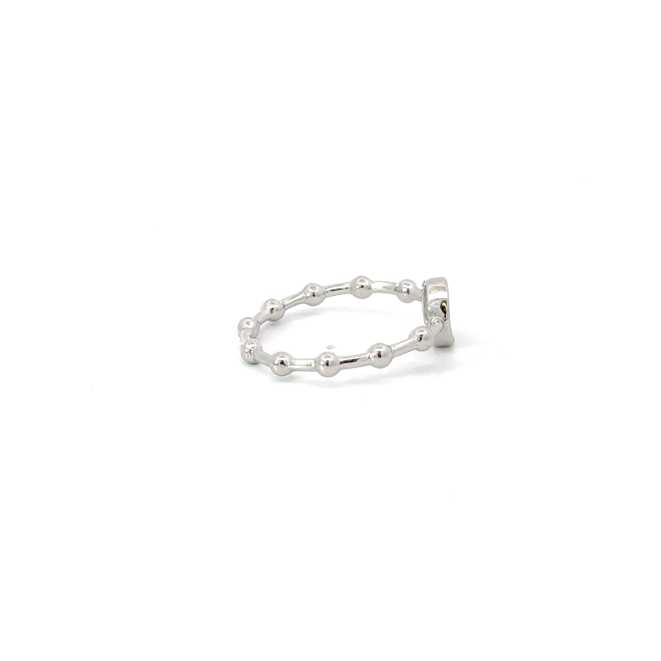 CROSS CIRCLE CUBIC ZIRCONIA STERLING SILVER RING