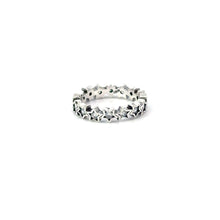 Load image into Gallery viewer, WHITE CUBIC ZIRCONIA STERLING SILVER RING (STAR)