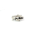 Sterling silver three dolphins ring