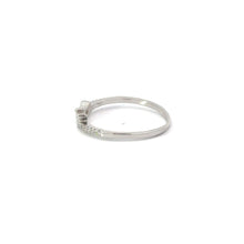 Load image into Gallery viewer, (I LOVE U) WHITE CUBIC ZIRCONIA STERLING SILVER RING
