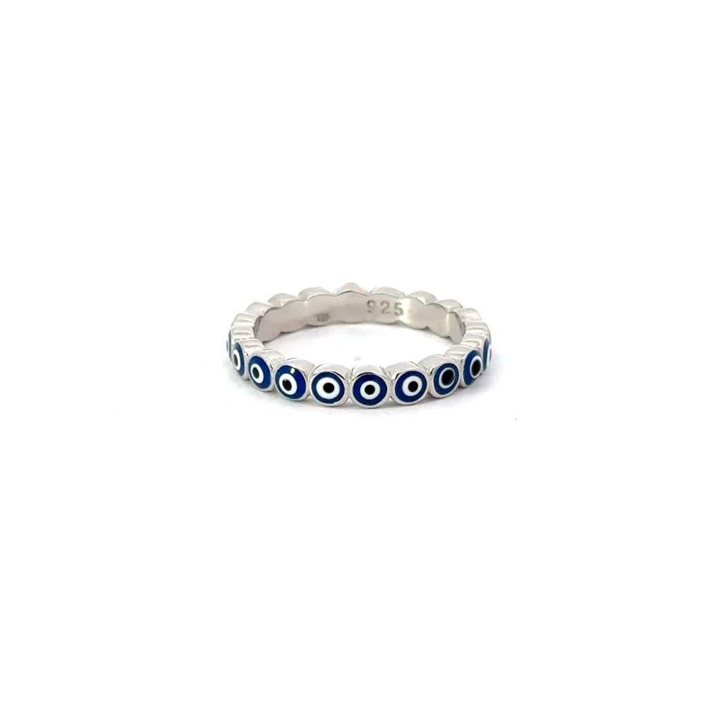 Dark Blue Evil Eye Ring