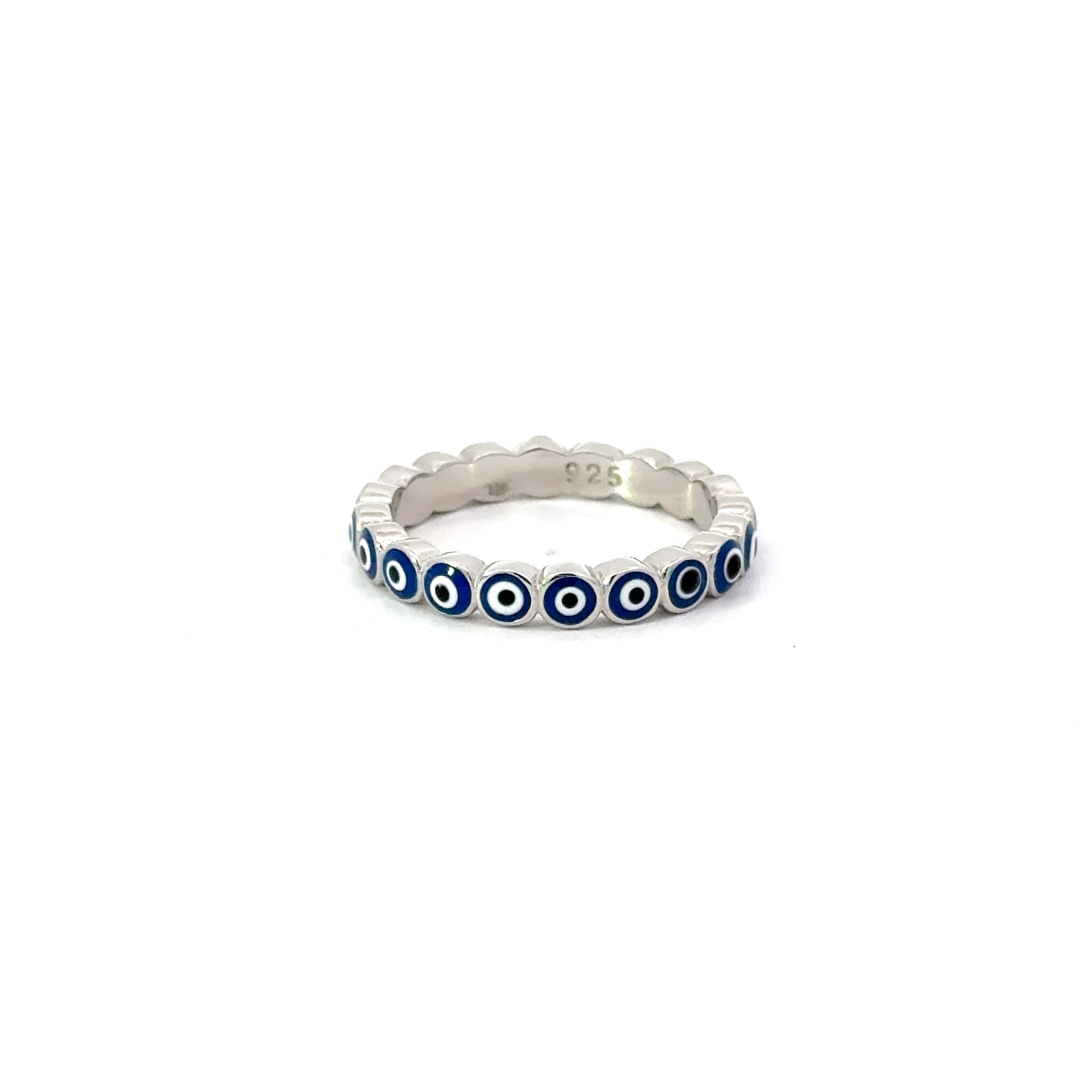 Dark Blue Evil Eye Ring