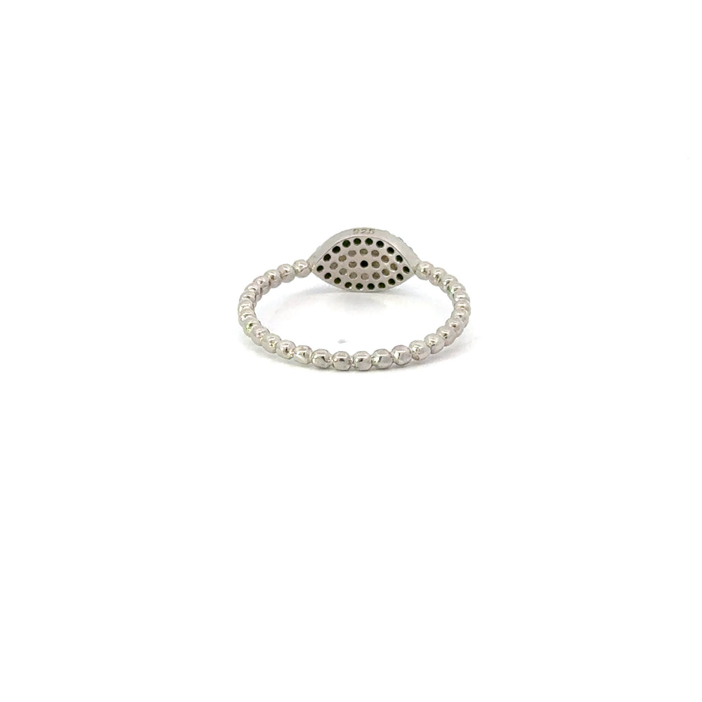 Turquoise Evil Eye Ring With Cubic Zirconia