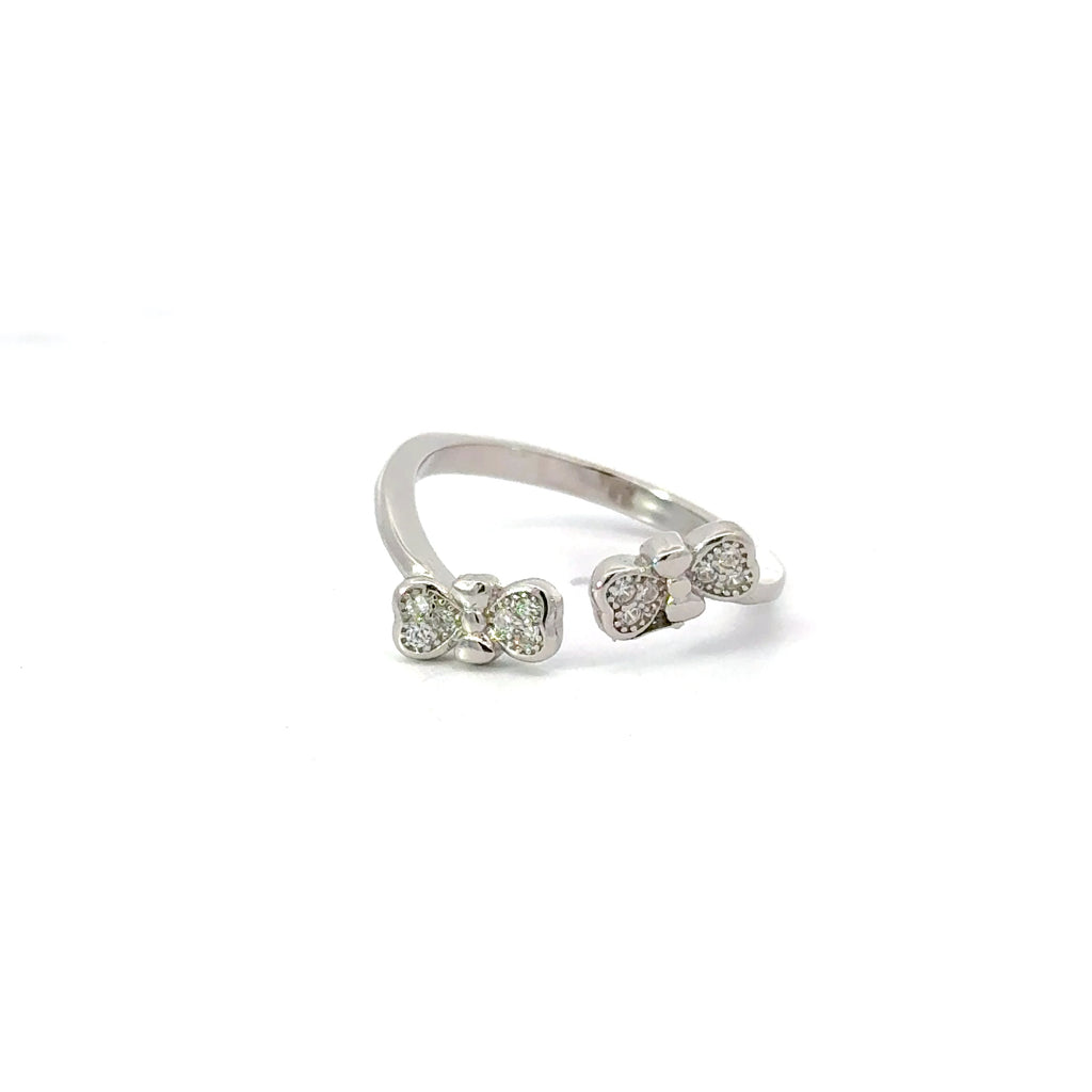 Cubic Zirconia Butterfly Sterling Silver Ring