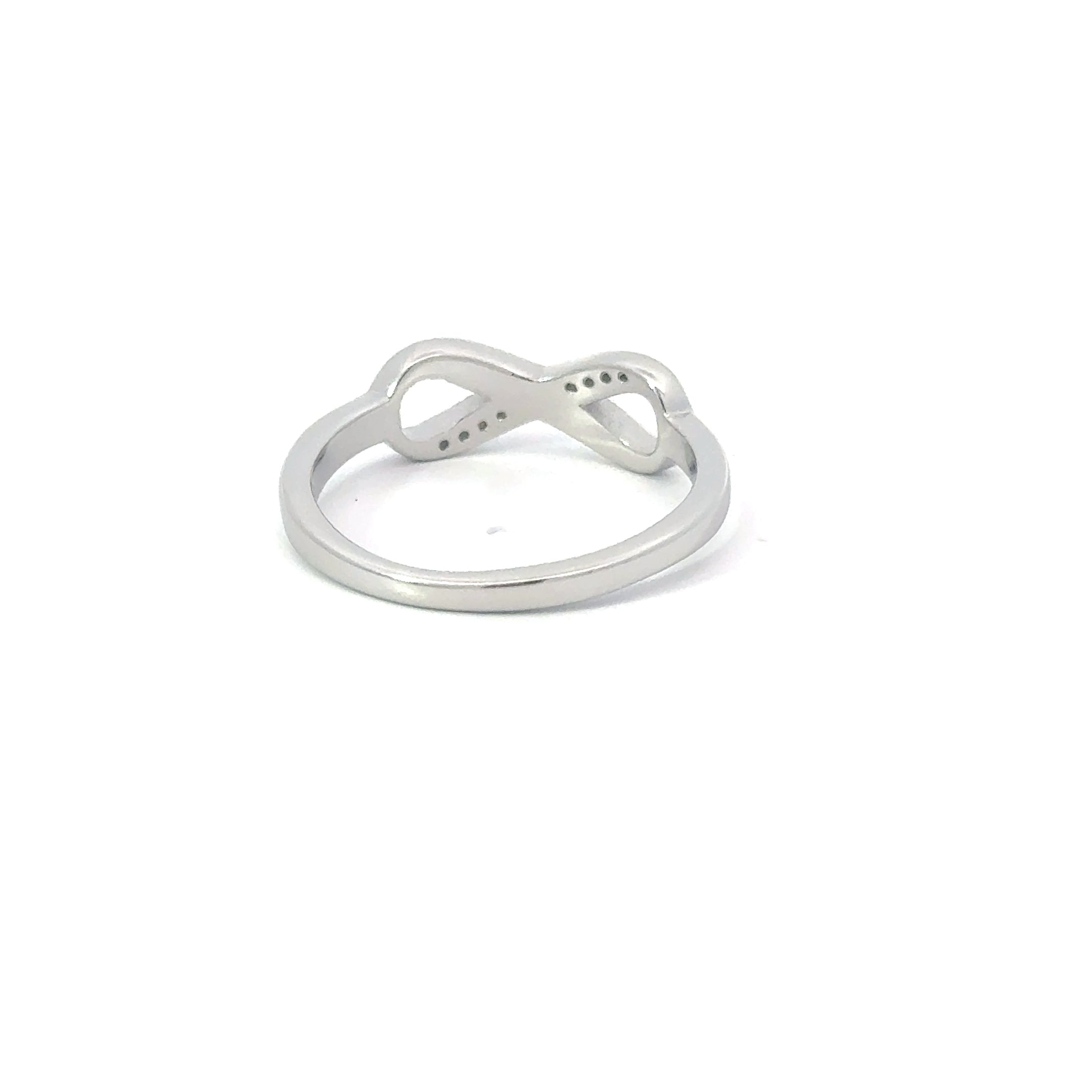 Blue lab opal infinity sterling silver ring