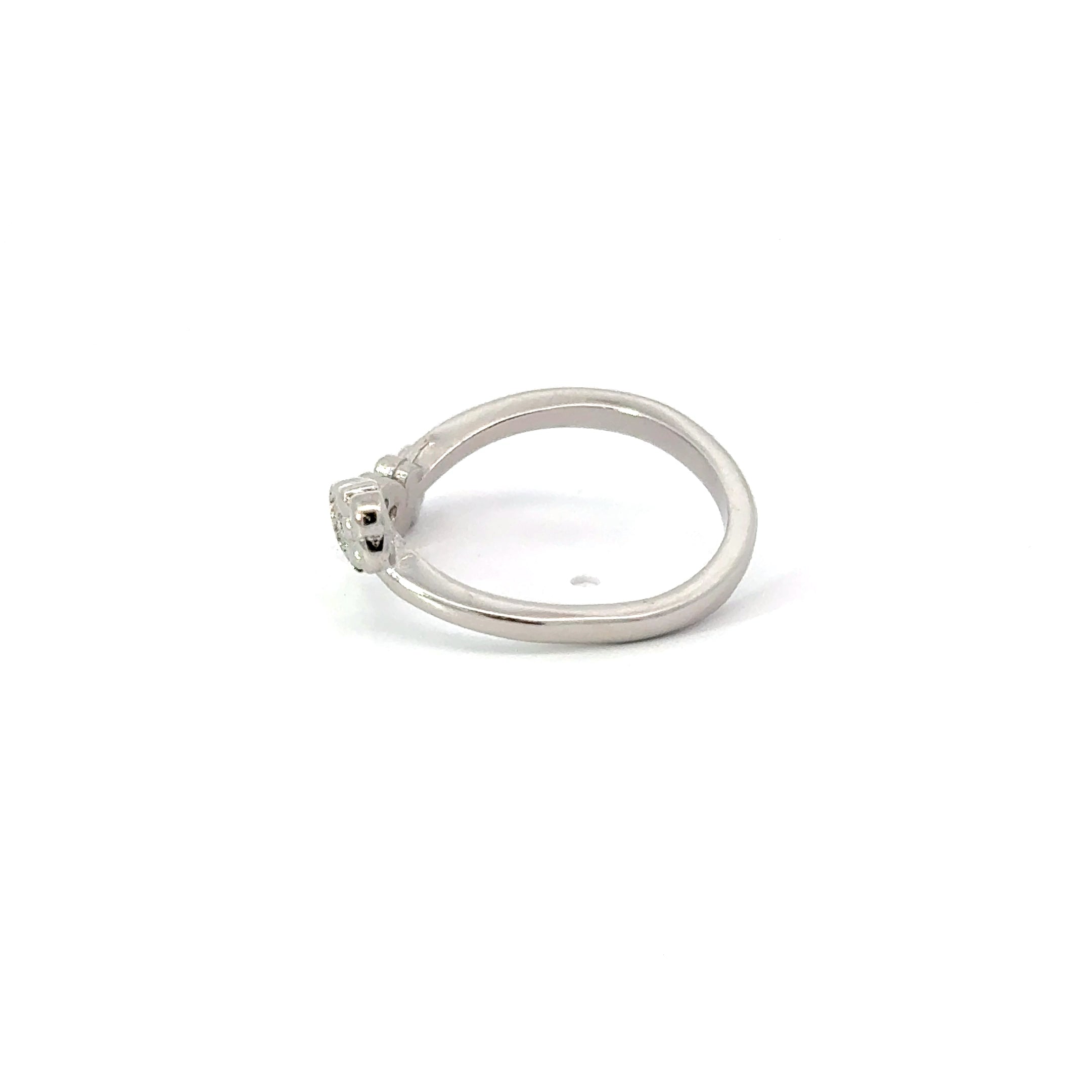 Cubic Zirconia Butterfly Sterling Silver Ring