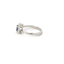 Load image into Gallery viewer, TANZANITE CUBIC ZIRCONIA STERLING SILVER RING (PRINCESS)