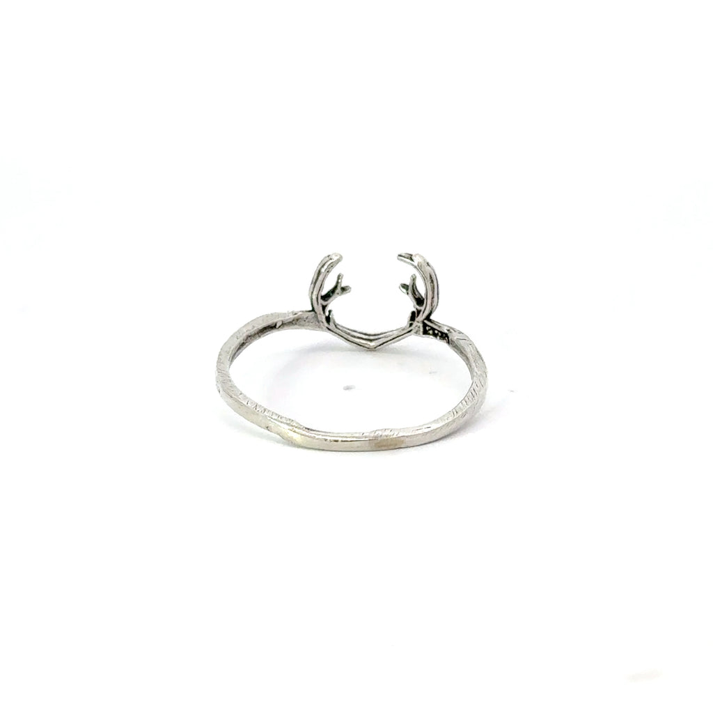 Sterling silver antler ring