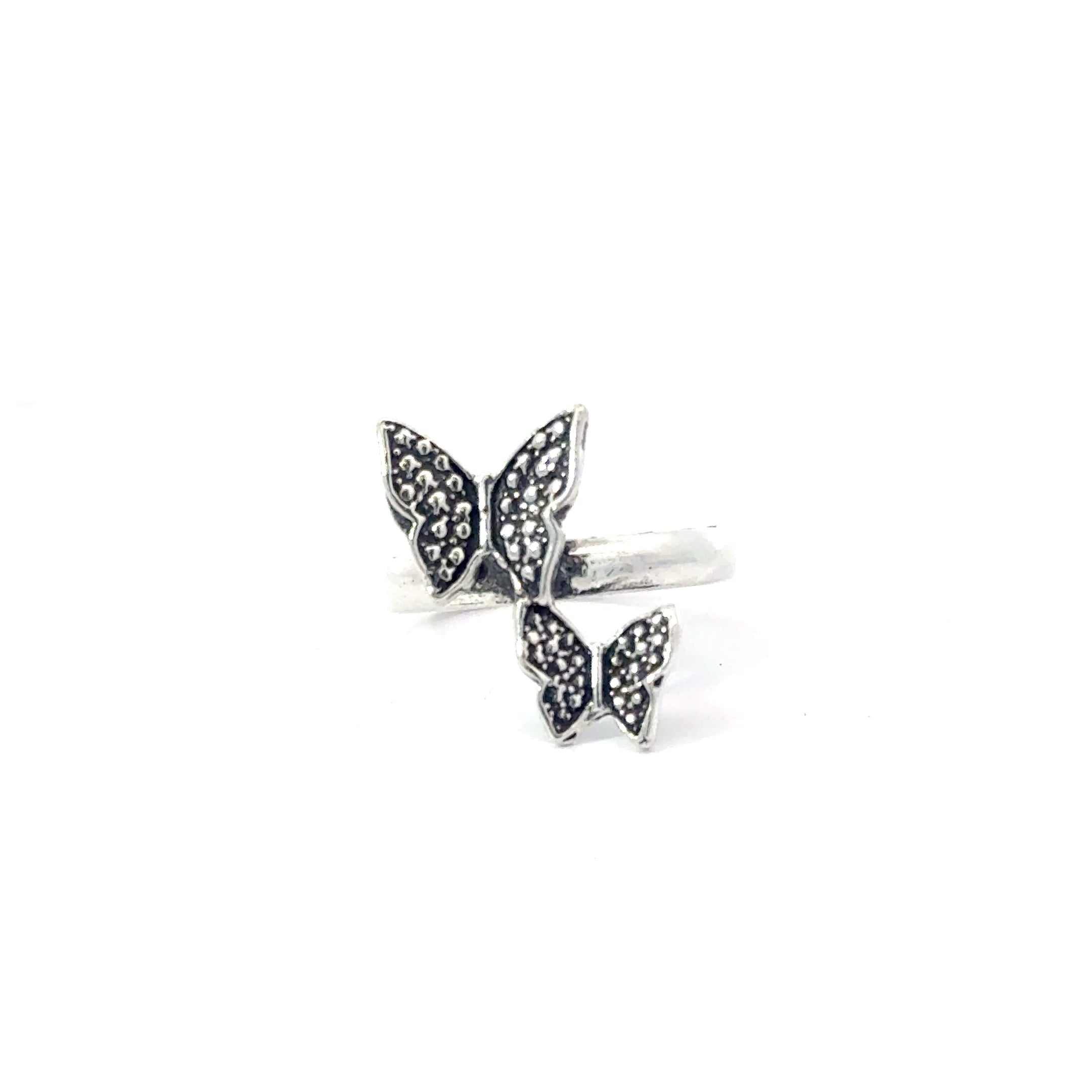 Sterling silver butterflies ring