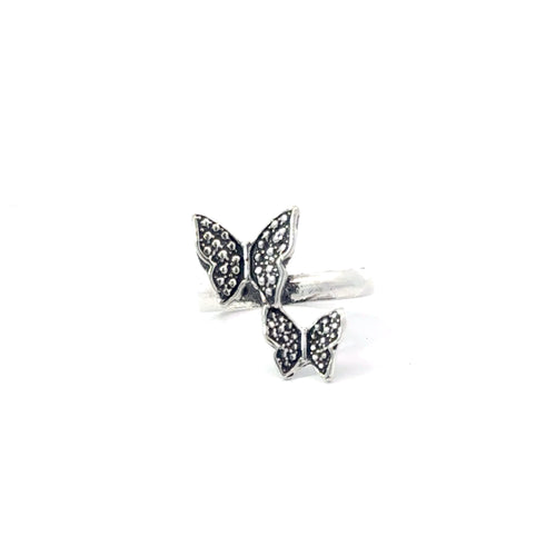 Sterling silver butterflies ring