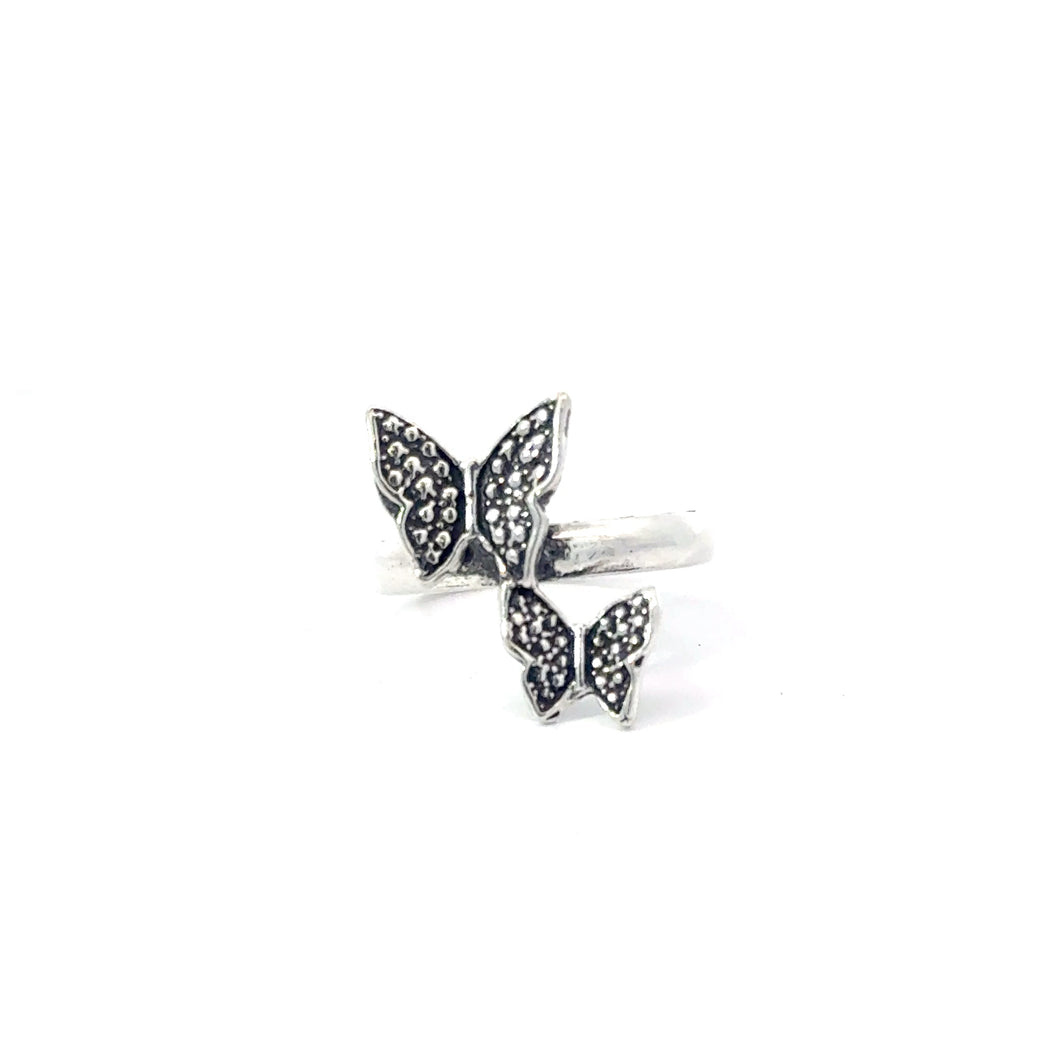 Sterling silver butterflies ring