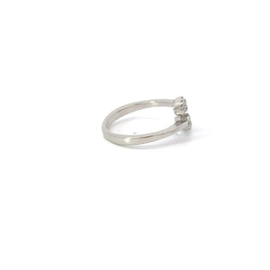 WHITE CUBIC ZIRCONIA STERLING SILVER RING (INFINITY)