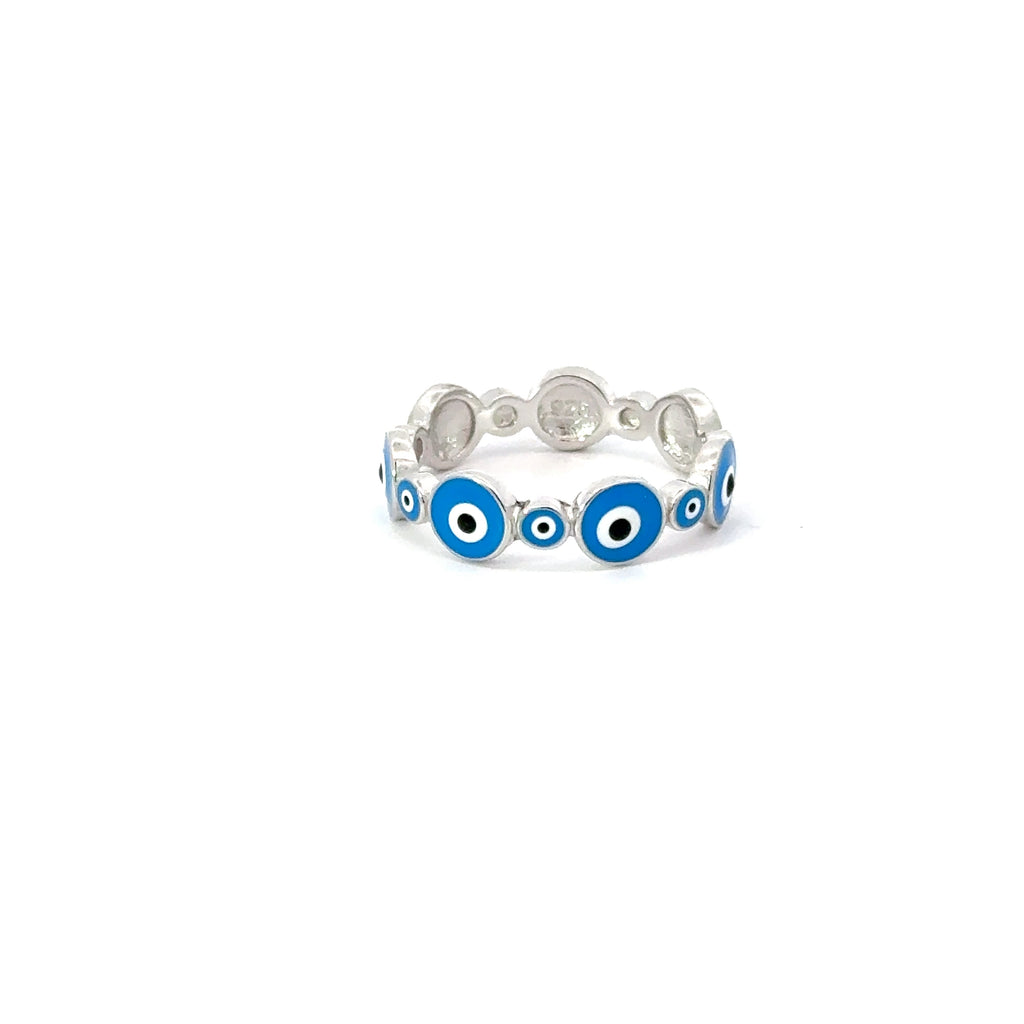 Light Blue Evil Eye Ring