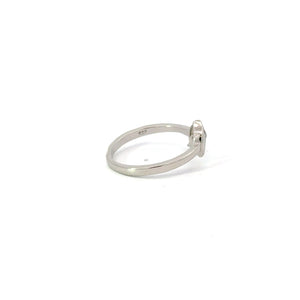 WHITE CUBIC ZIRCONIA STERLING SILVER RING (DOLPHIN)