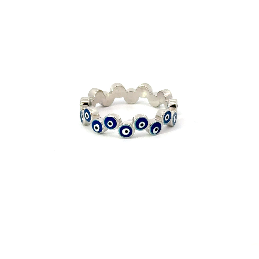 Evil Eye Ring Dark Blue
