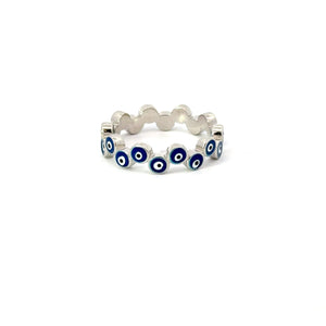 EVIL EYE DARK BLUE RING