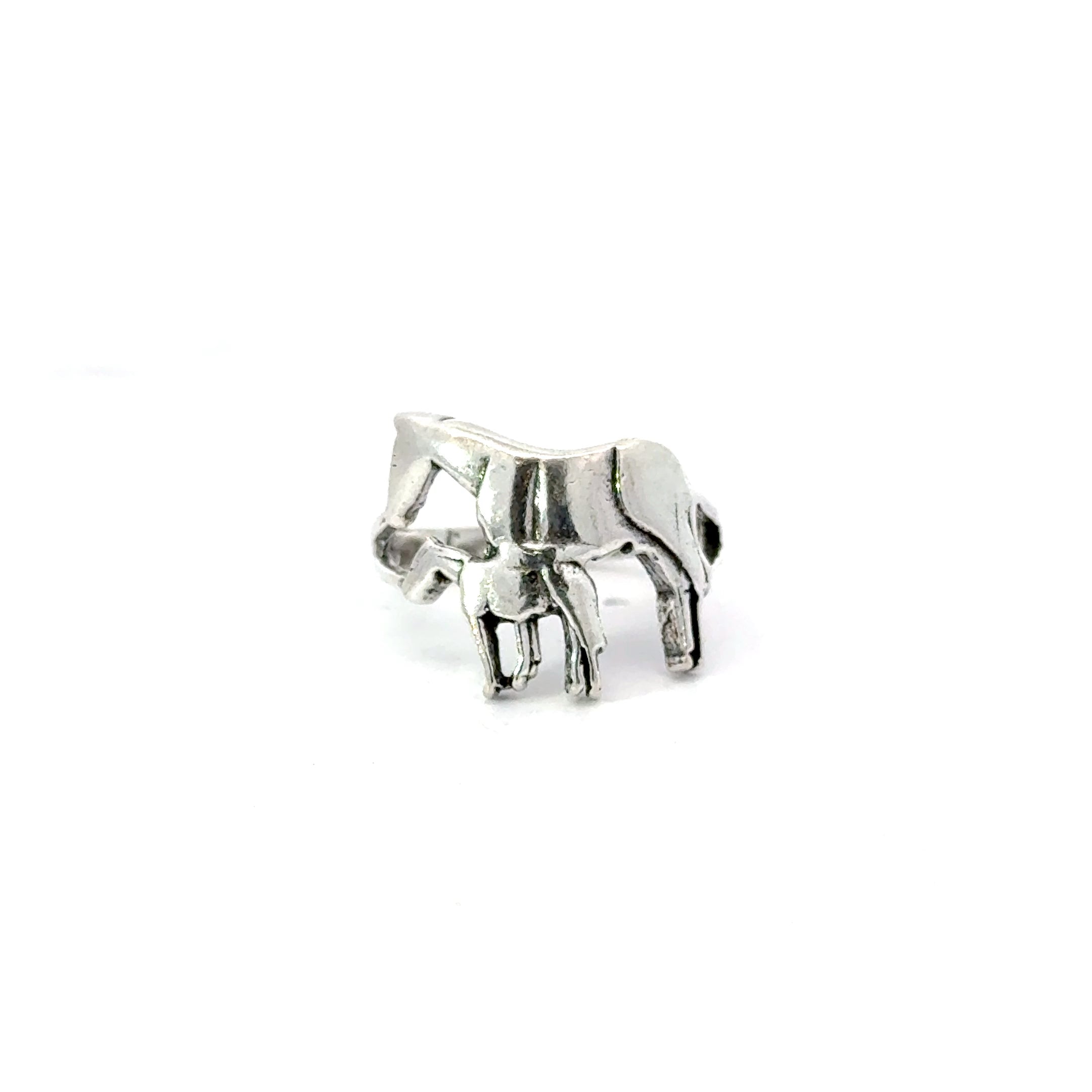 Sterling silver horse ring