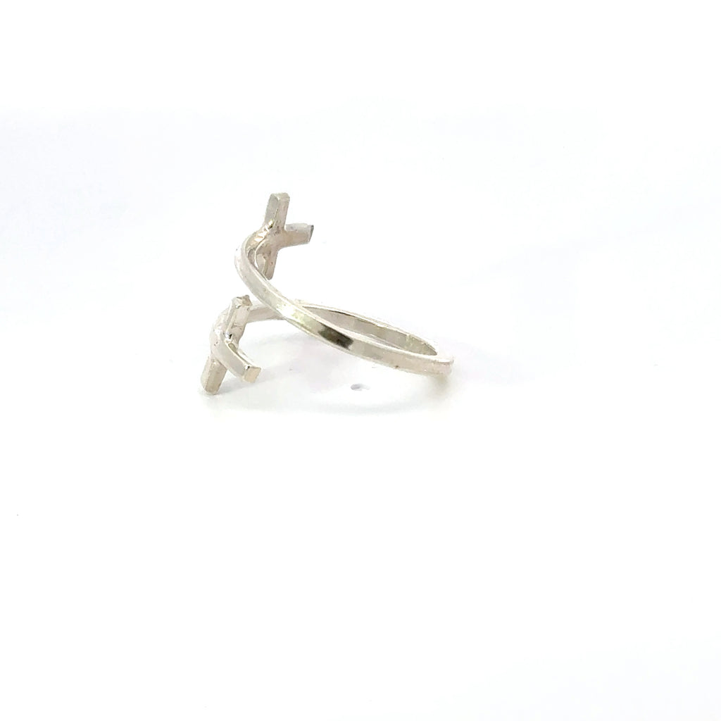 Sterling silver cross ring