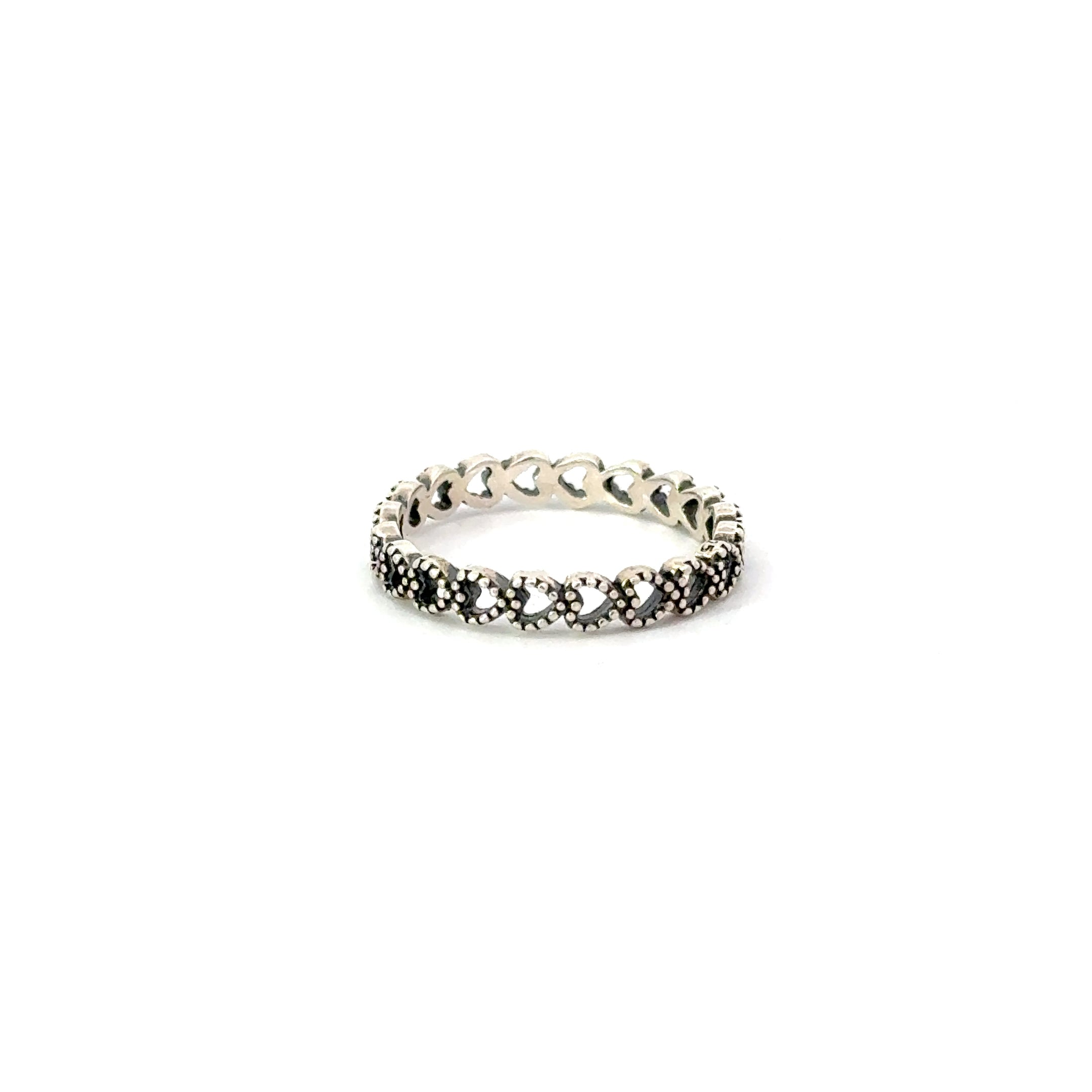 HEART STERLING SILVER BAND RING