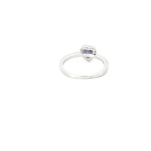 Load image into Gallery viewer, AMETHYST CUBIC ZIRCONIA STERLING SILVER RING (HEART)