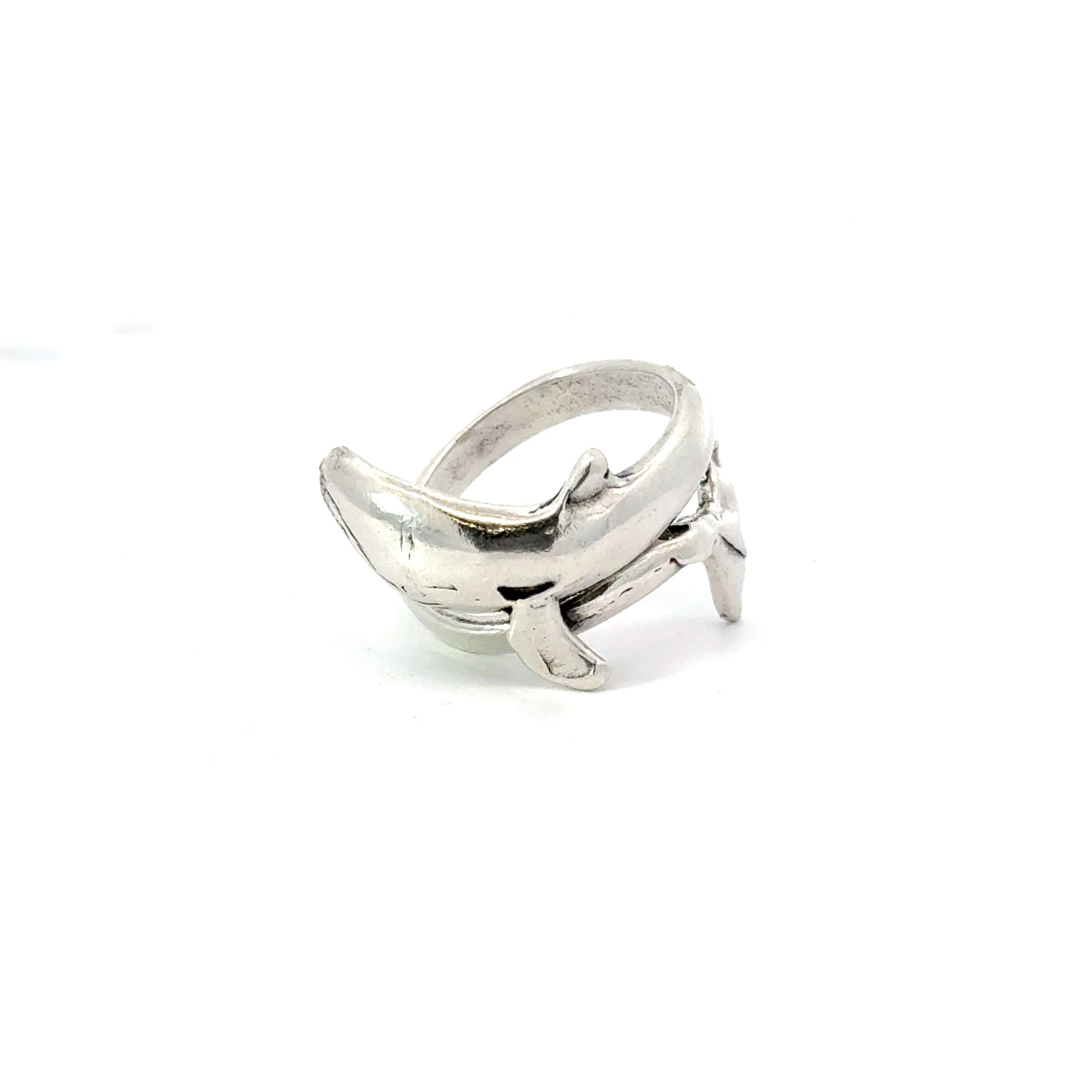 Sterling silver whale ring