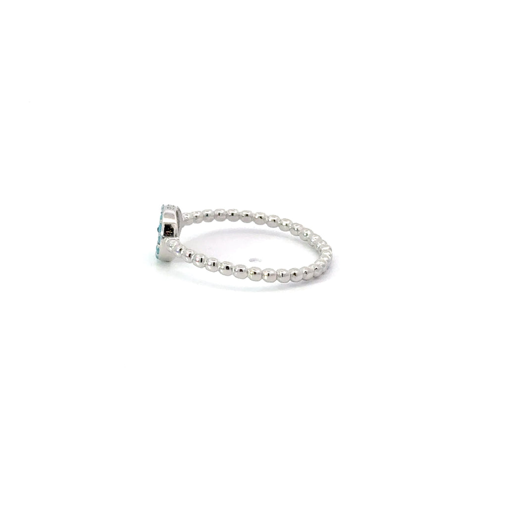 Turquoise Cubic Zirconia Evil Eye Ring