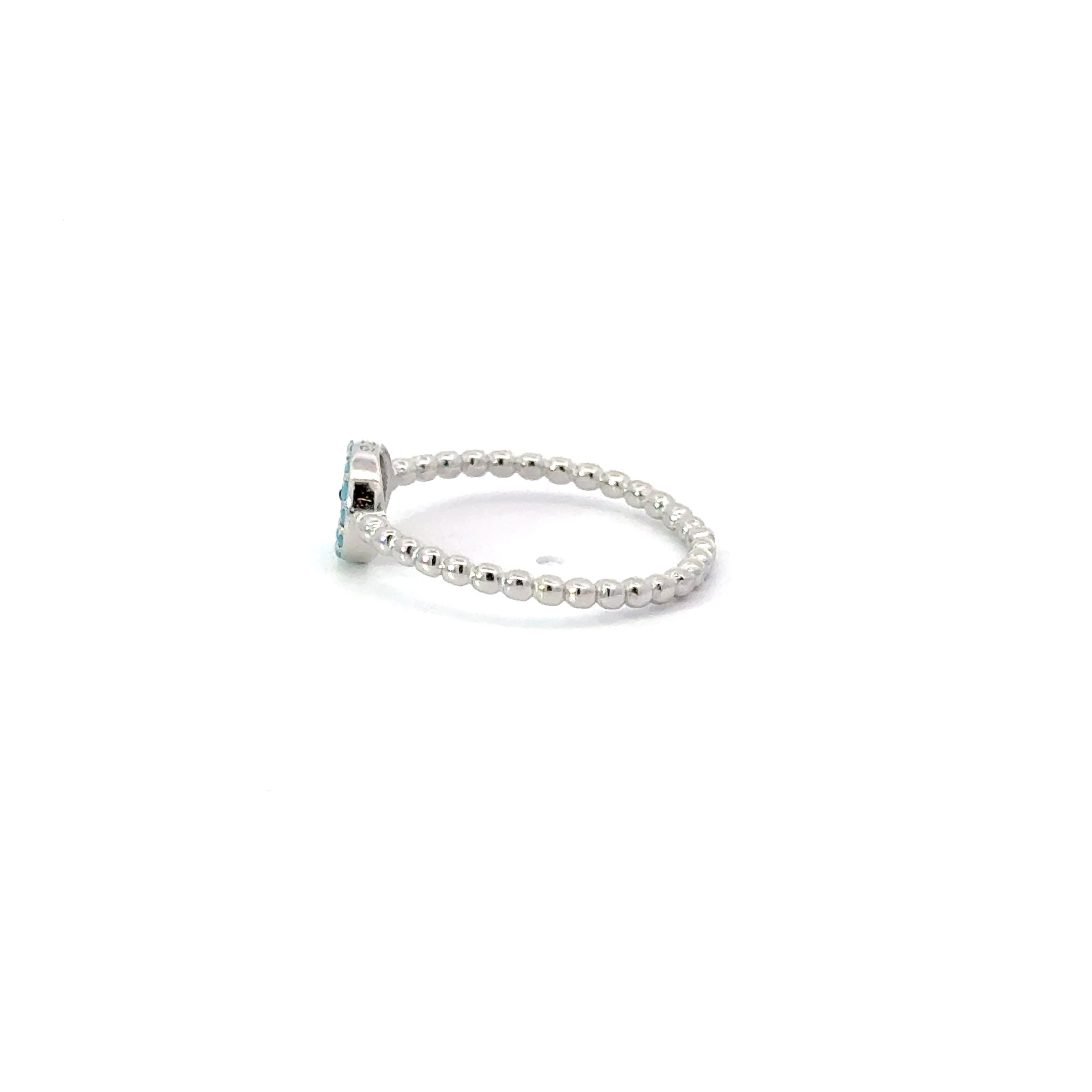 Turquoise Cubic Zirconia Evil Eye Ring