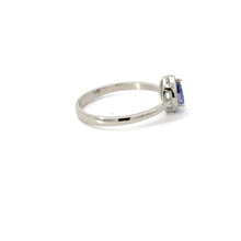 Load image into Gallery viewer, TANZANITE CUBIC ZIRCONIA STERLING SILVER RING (TEARDROP)