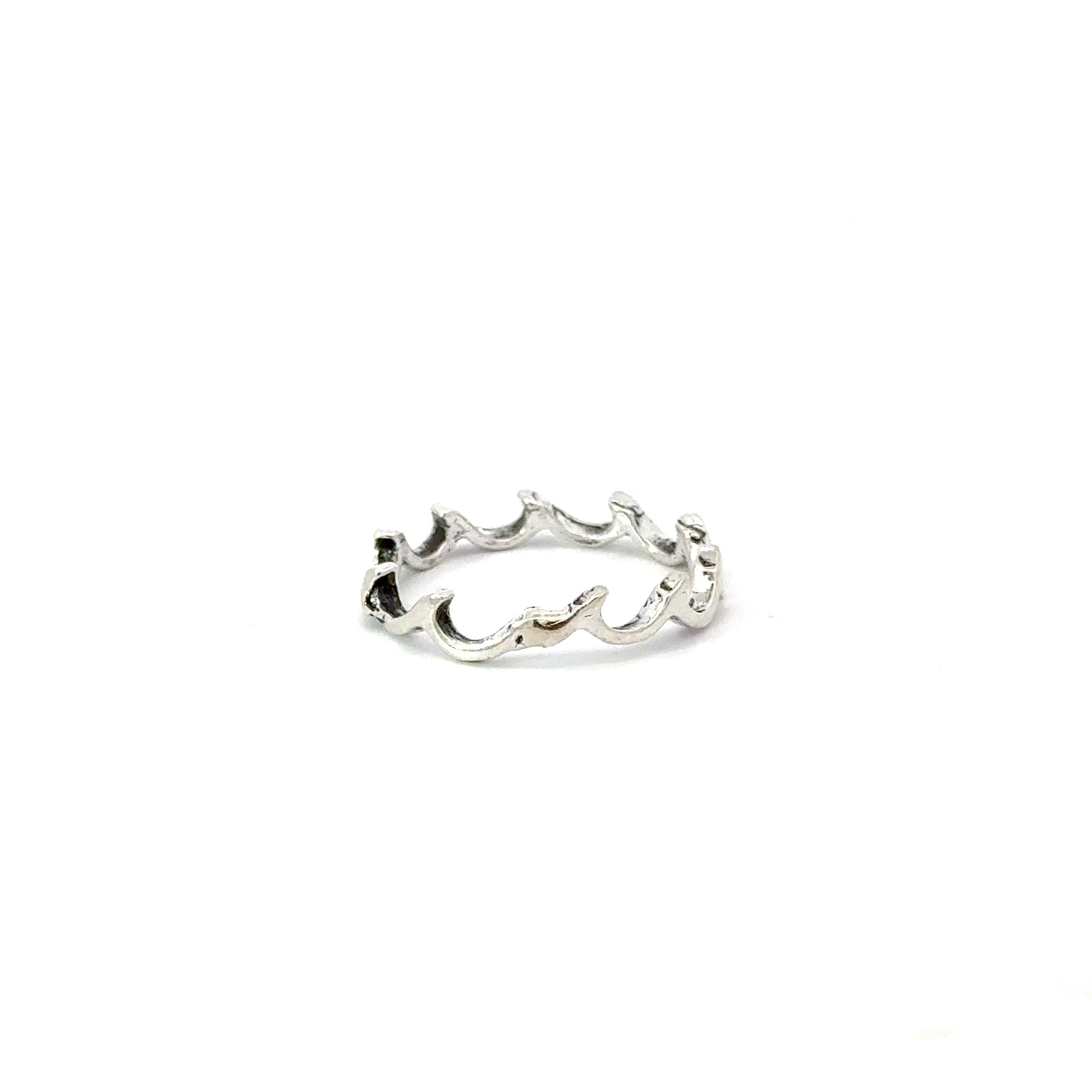 Sterling silver wave ring