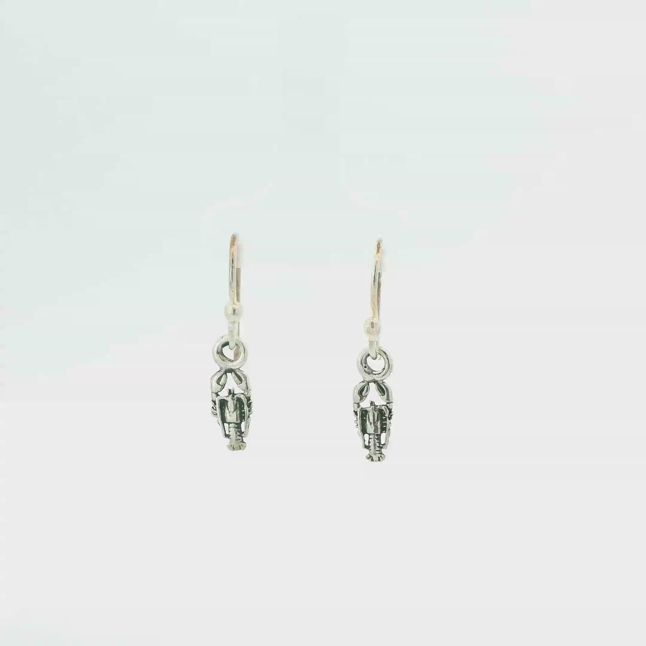 LOBSTER STERLING SILVER EARRINGS