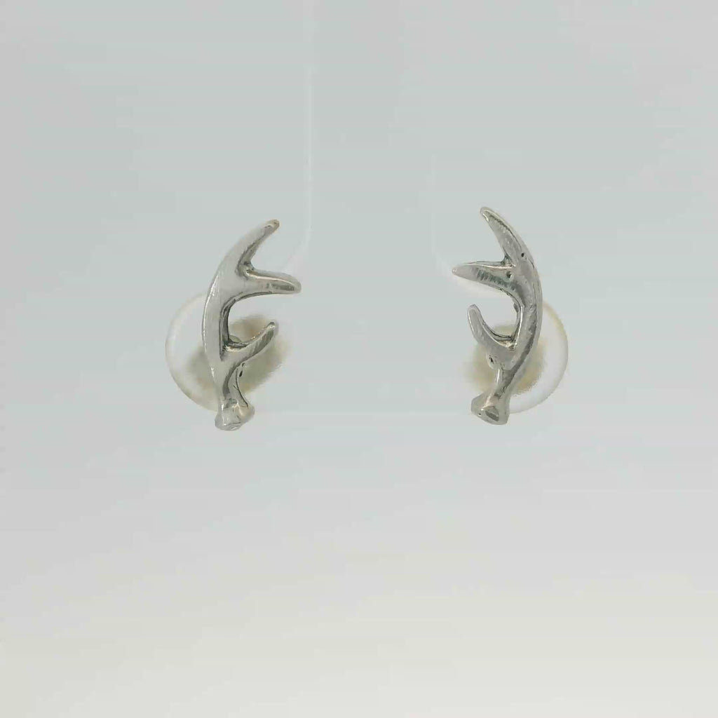 DEER ANTLERS STERLING SILVER EARRINGS