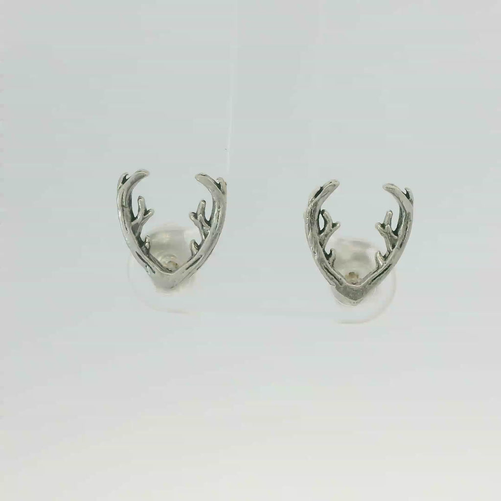DEER ANTLERS STERLING SILVER EARRINGS