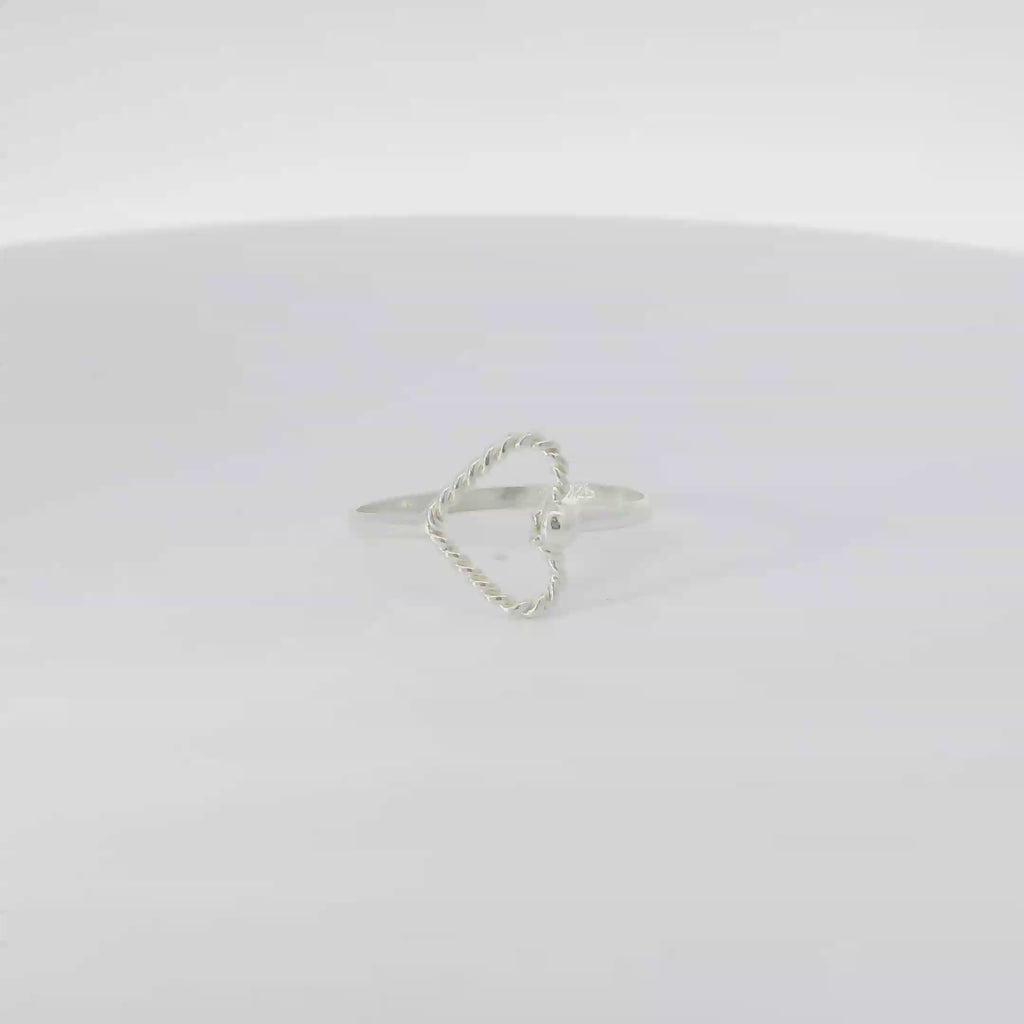 Sterling silver heart ring