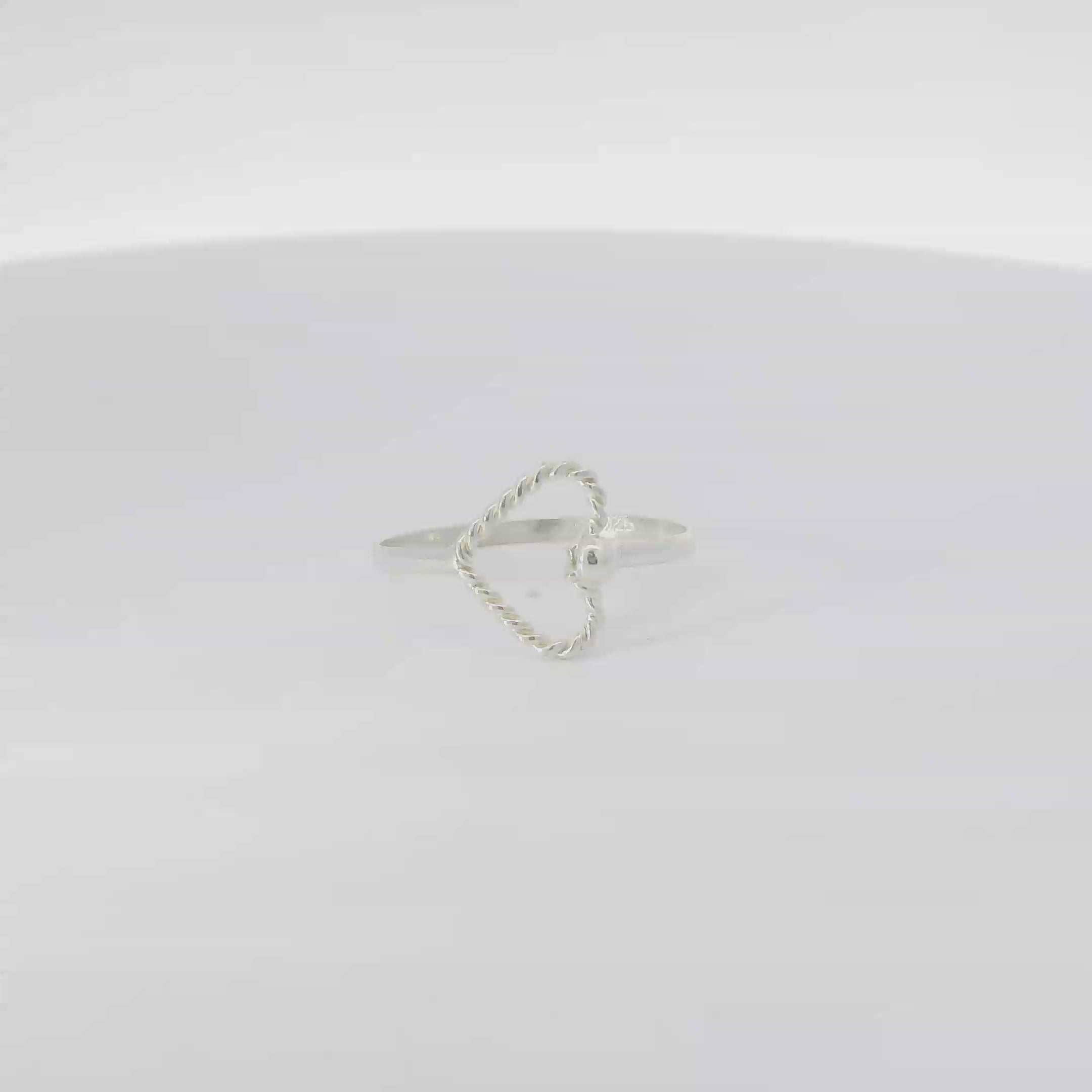 Sterling silver heart ring