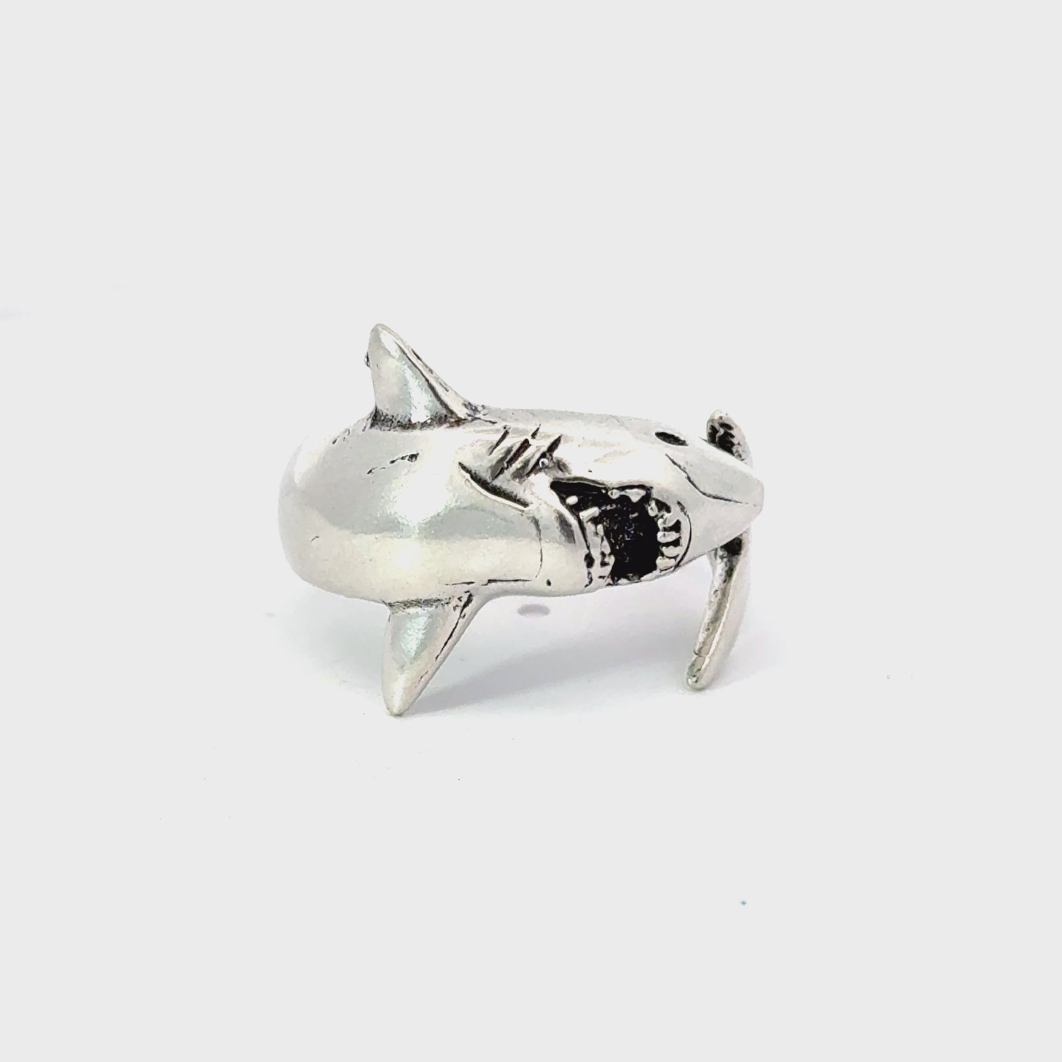 SHARK STERLING SILVER RING