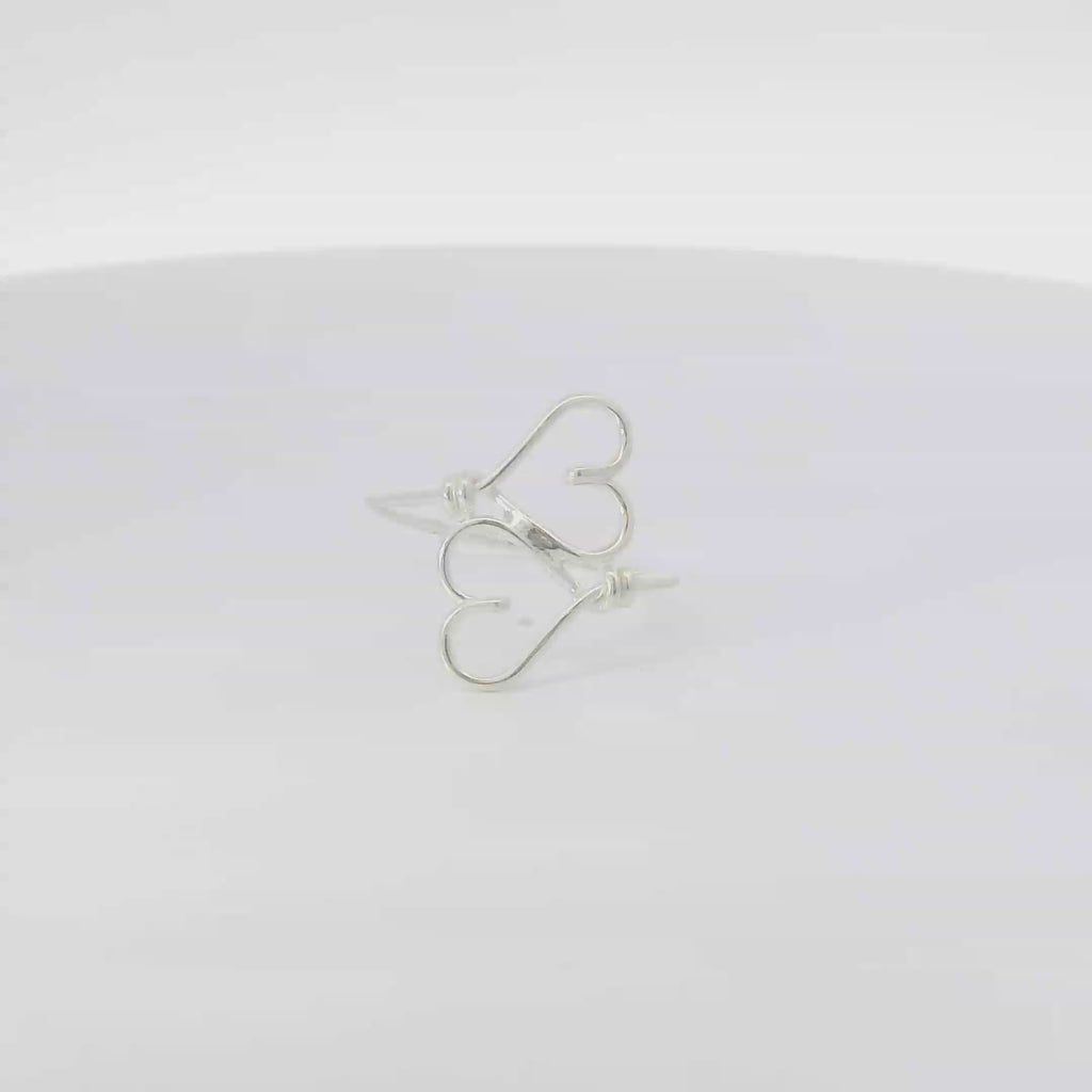 Two Hearts sterling silver ring