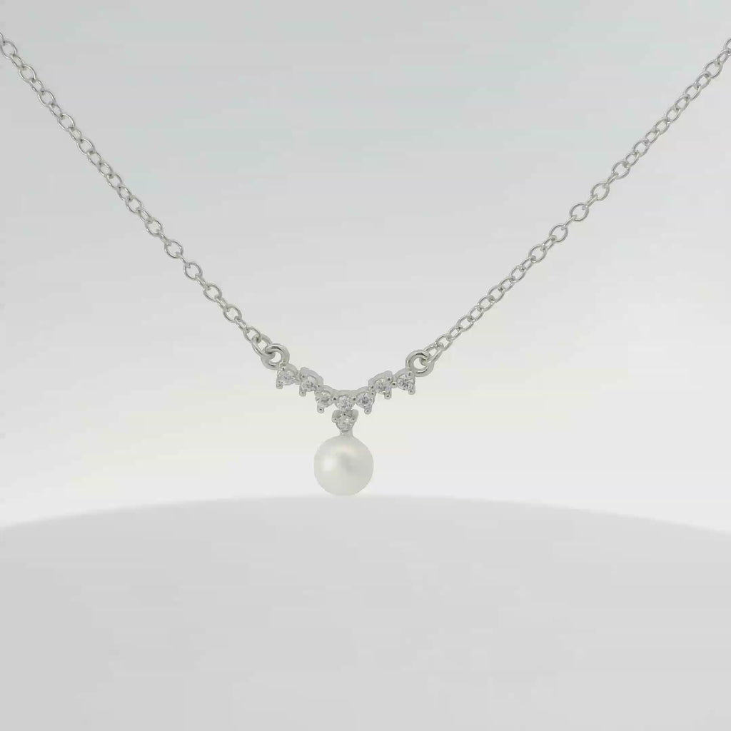 STERLING SILVER PEARL NECKLACE