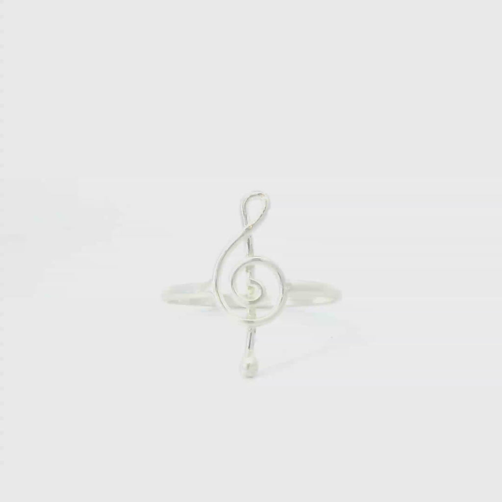 Sterling silver ring (Musical note)