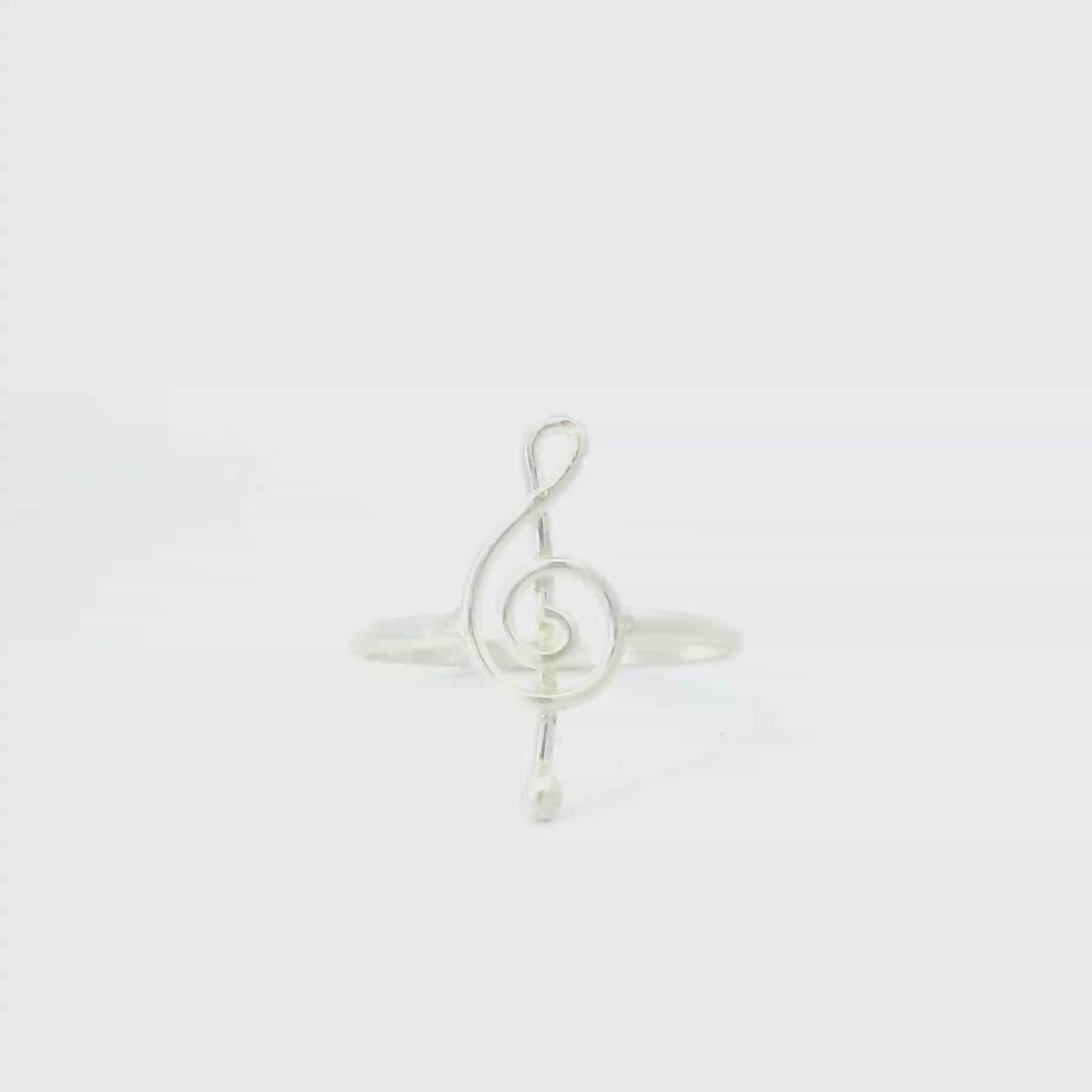 Sterling silver ring (Musical note)