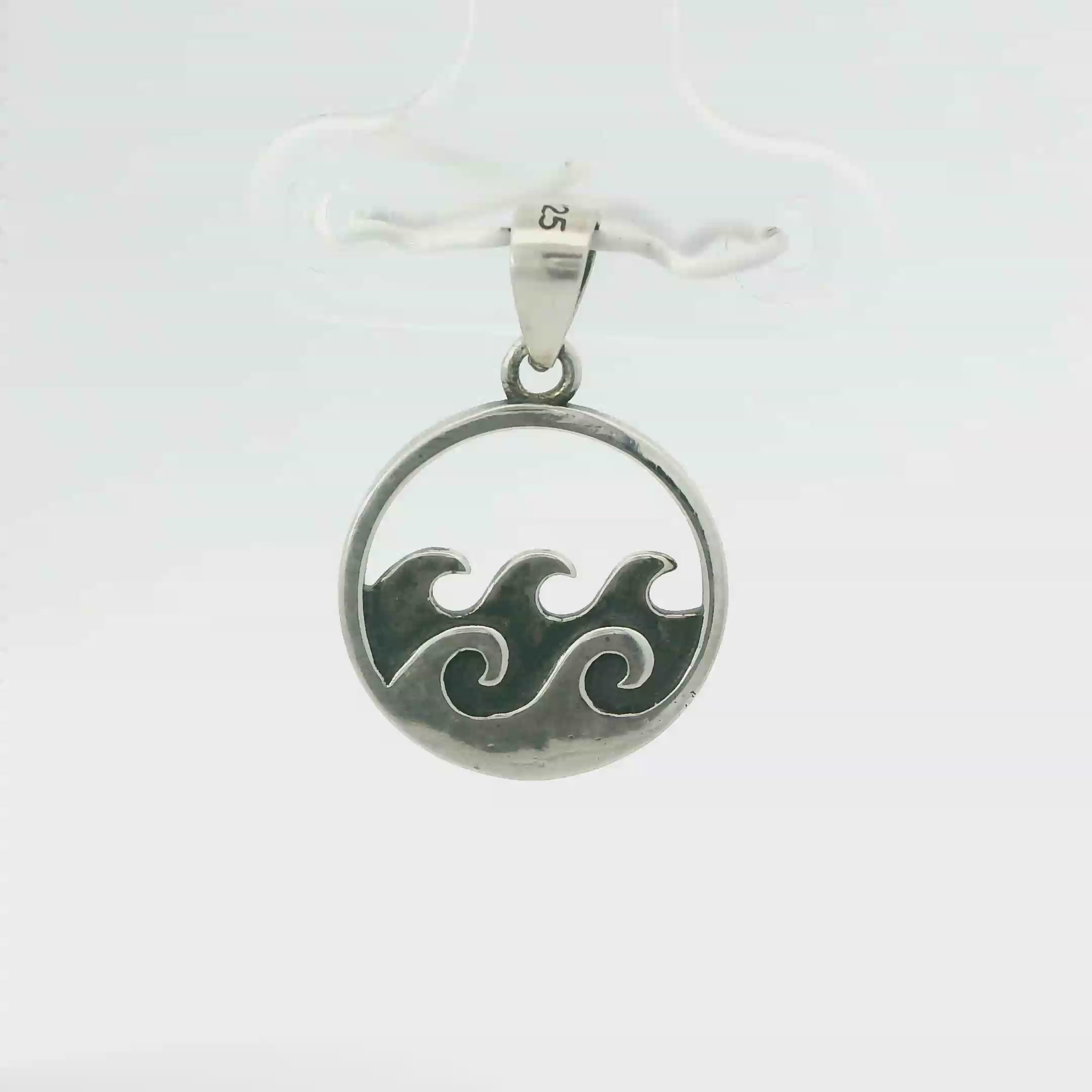 WAVE STERLING SILVER PENDANT