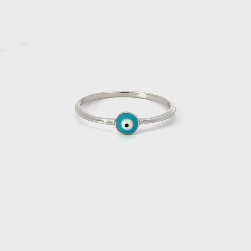 Light Blue Evil Eye RIng