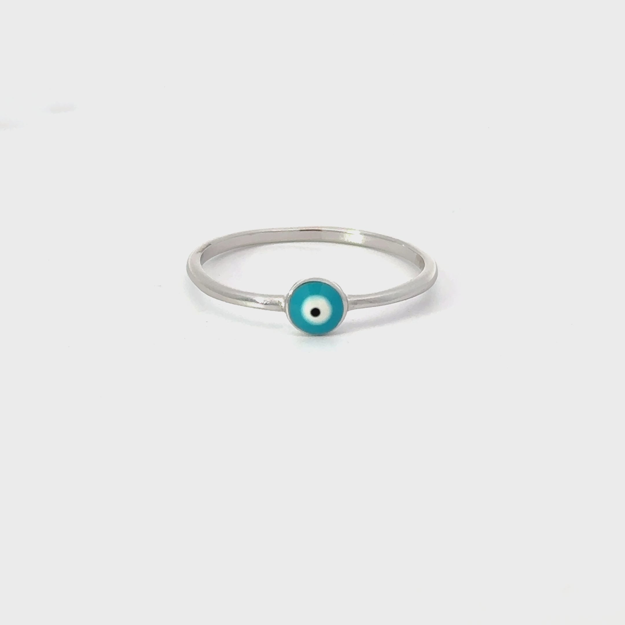 Light Blue Evil Eye RIng