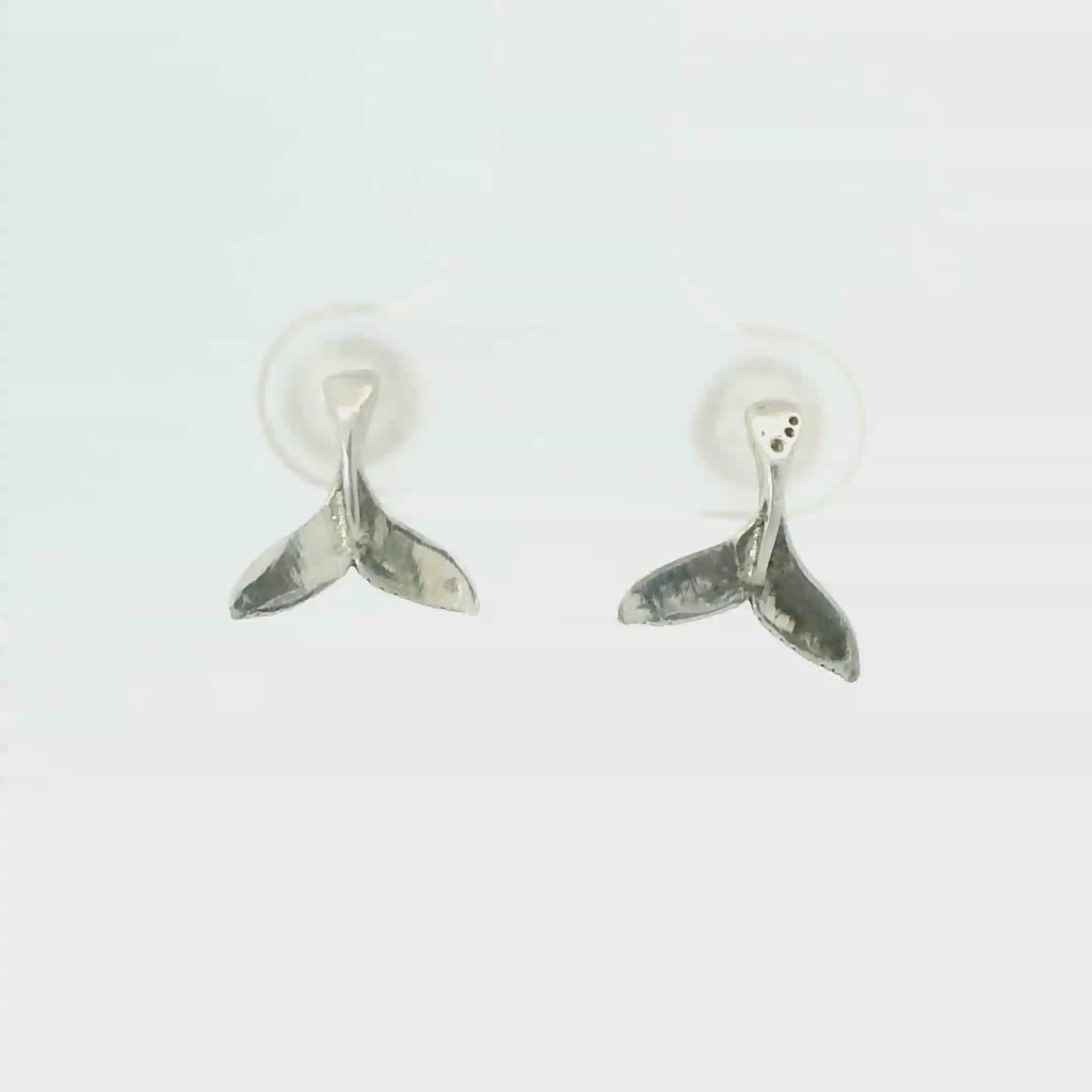 WHALE TAIL STERLING SILVER EARRINGS