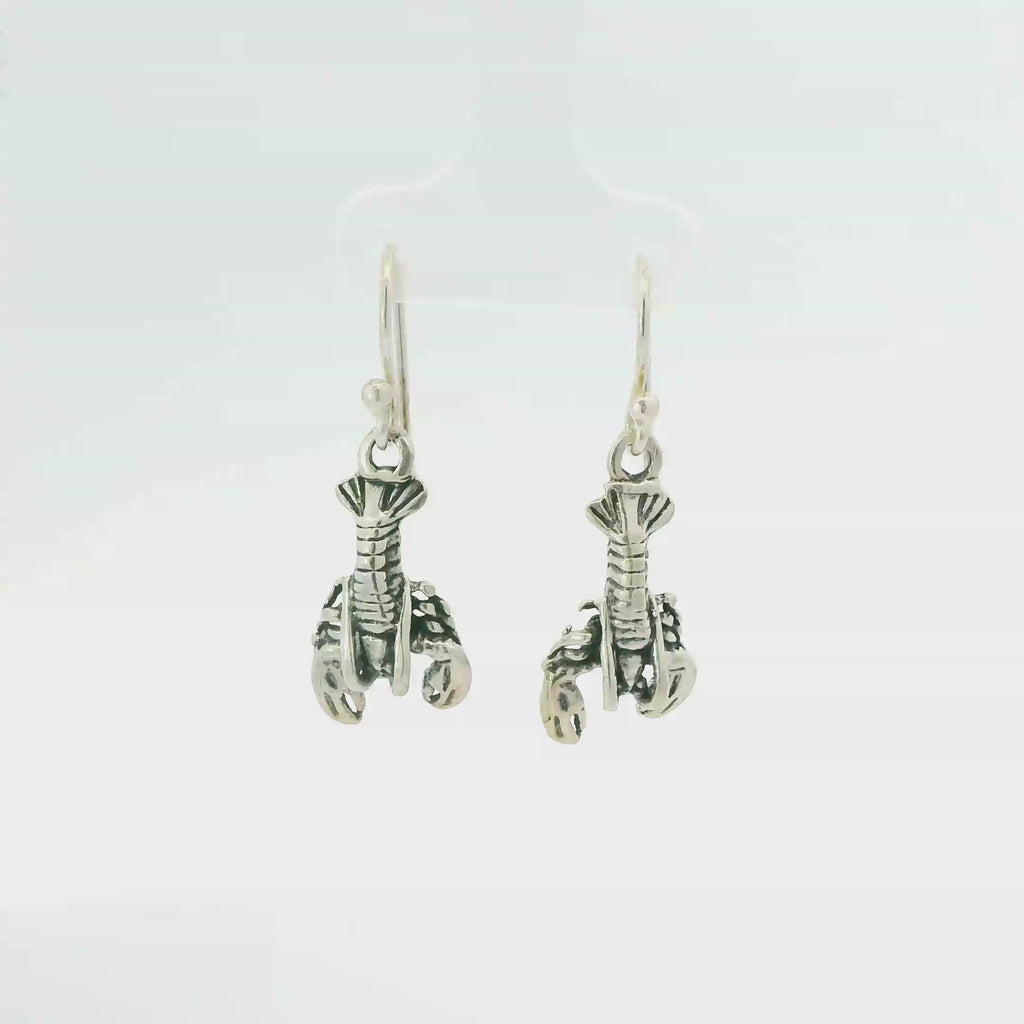 LOBSTER STERLING SILVER EARRINGS