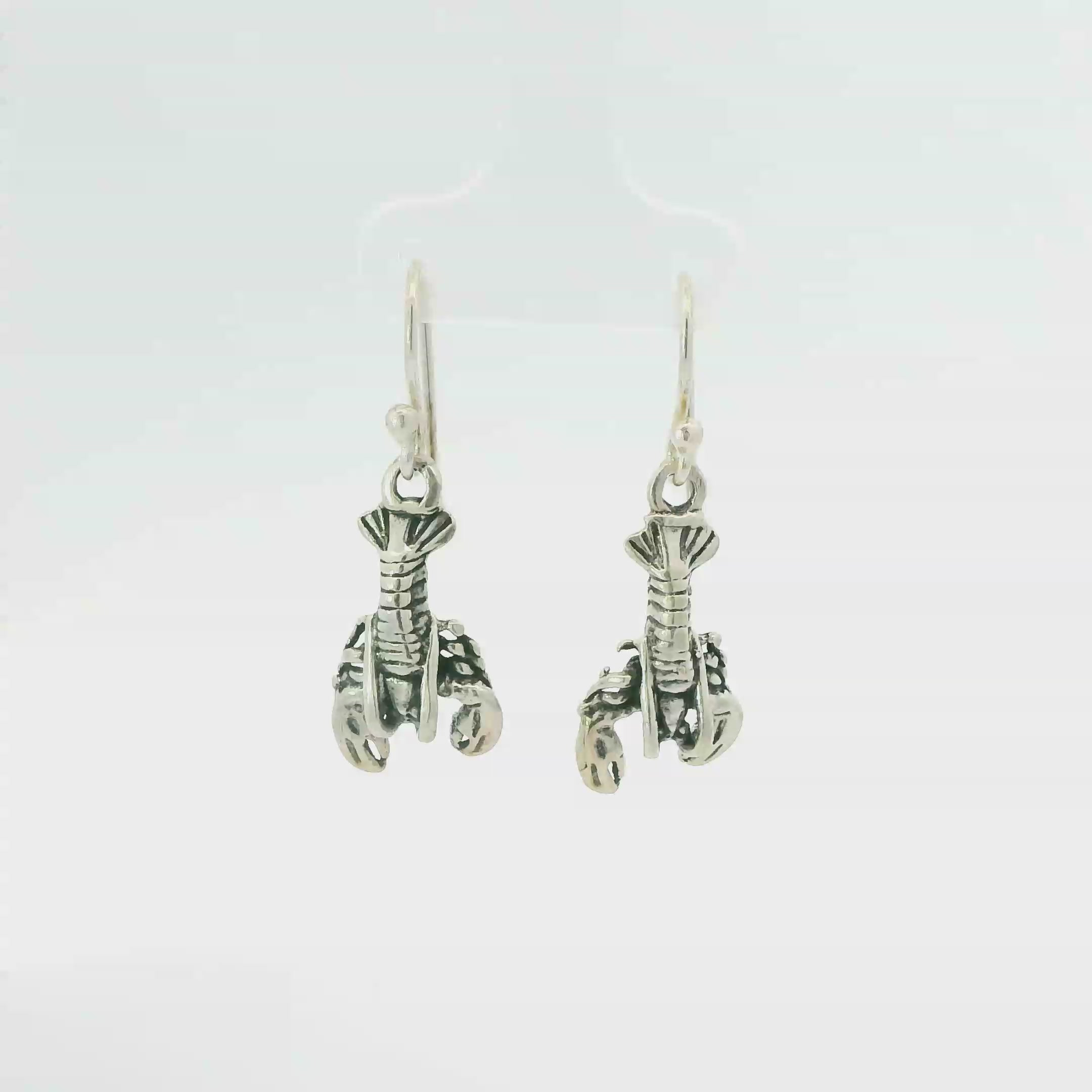 LOBSTER STERLING SILVER EARRINGS